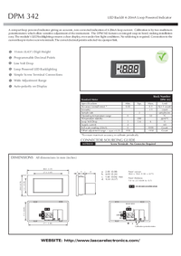 Thumbnail of document Data Sheet - DPM 342 Panel Meter